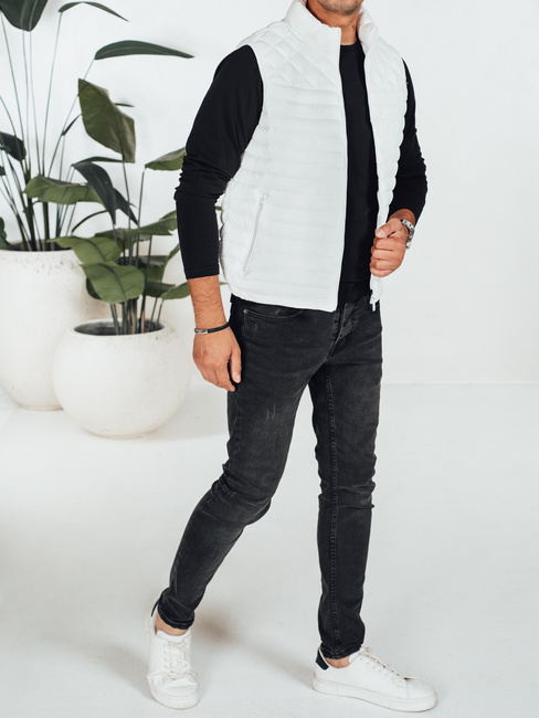 Kamizelka męska pikowana biała Dstreet TX5075
