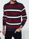 Sweter męski w paski czerwony Dstreet WX2264