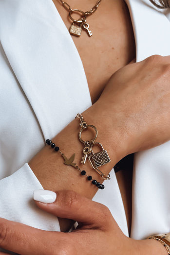 Bransoletka PALOMA czarna Dstreet LY0093