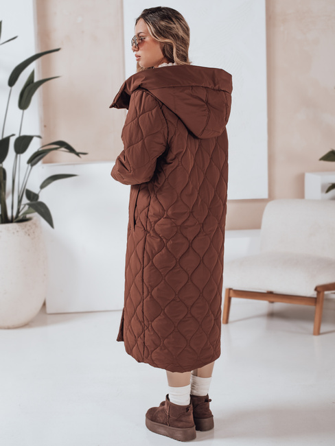 Kurtka zimowa damska LIKEMIRA pikowana brązowa Dstreet TY4927