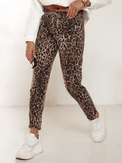 Spodnie damskie oversize LEOPRINT dresowe w panterkę Dstreet UY2276_1