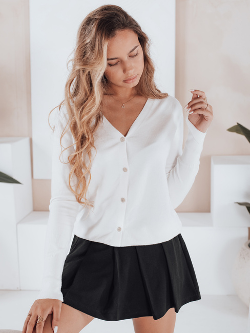 Damski kardigan CHICGLOW biały Dstreet MY2497