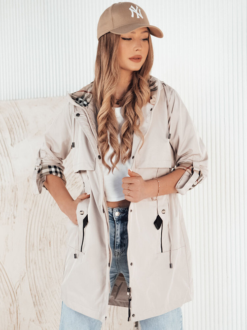 Kurtka przejściowa damska parka VERDU ecru Dstreet TY4228