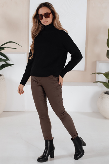 Spodnie damskie LIZZY brązowe Dstreet UY1782