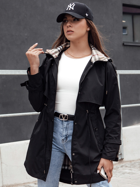 Kurtka przejściowa damska parka FASHLOVE czarna Dstreet TY4392