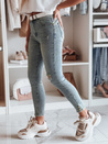 Spodnie damskie jeansowe skinny z paskiem ICONON niebieskie Dstreet UY2465_1