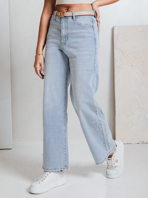 Spodnie damskie jeansowe wide leg FLOWLESS niebieskie Dstreet UY2682