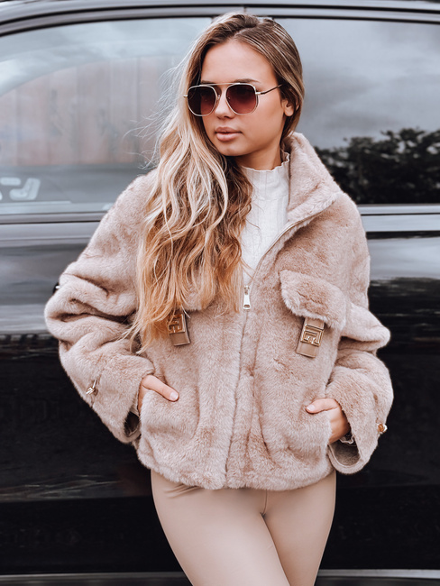 Futerko damskie krótkie beżowe Dstreet TY5248