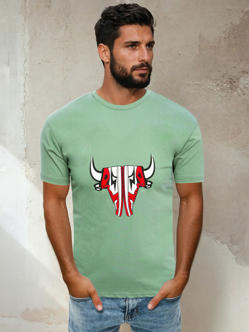 T-shirt męski jasnozielony Dstreet RX4930