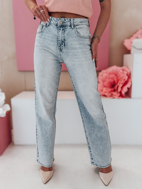 Spodnie damskie wide leg jeansowe DIAMONTI niebieskie Dstreet UY2475