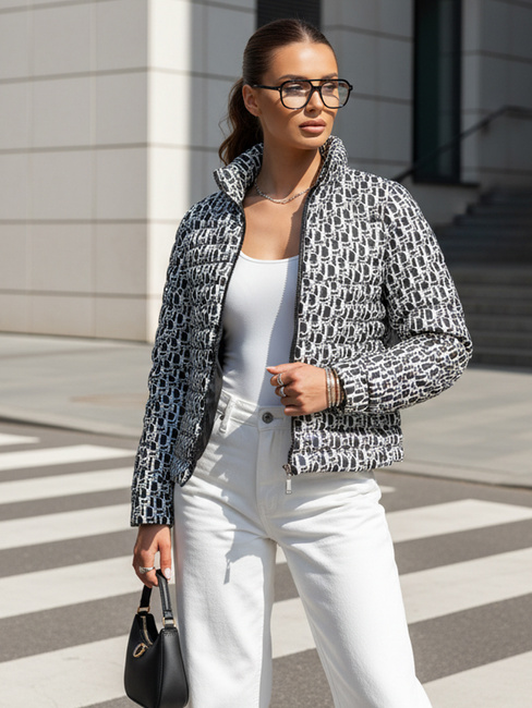 Kurtka przejściowa damska krótka pikowana MY DEAR czarna Dstreet TY4505