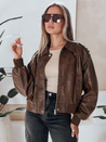 Kurtka skórzana damska bomberka brązowa Dstreet TY5219