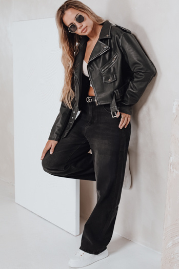 Jeansy damskie balloon fit czarne Dstreet UY2741