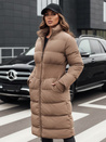Kurtka damska zimowa długa pikowana FABWARM beżowa Dstreet TY4621