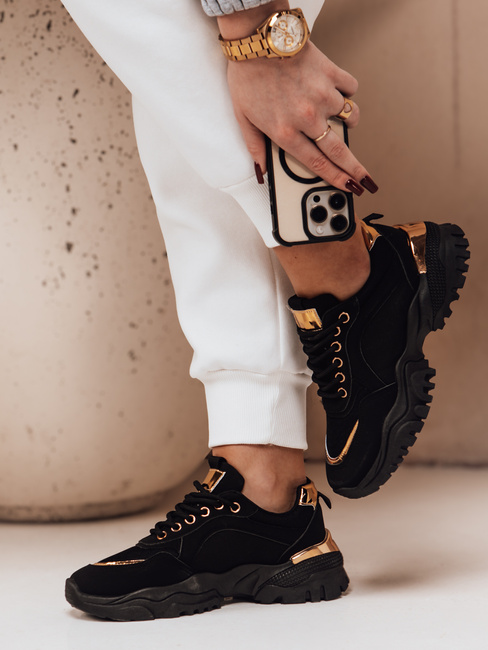 Sneakersy damskie LIZZE czarne Dstreet ZY0456