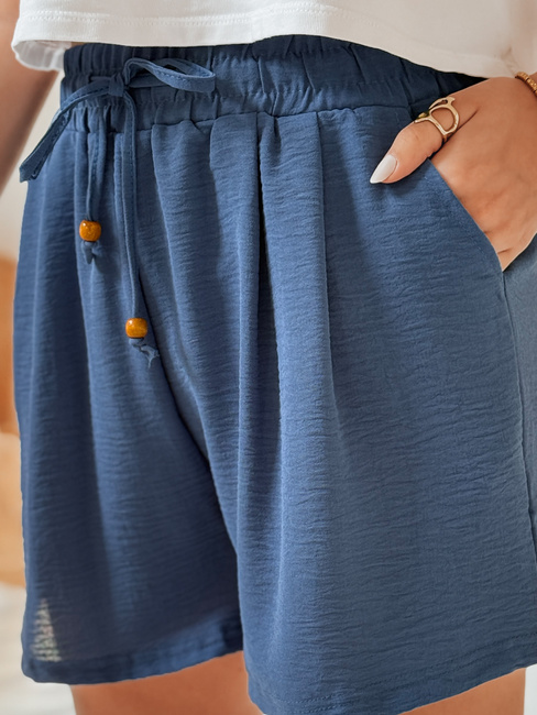 Spodenki damskie materiałowe SUMMER TRIP niebieskie Dstreet SY0434