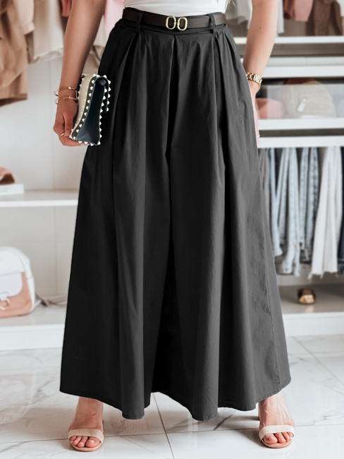 Spódnico-spodnie z paskiem FLOWES czarne Dstreet UY2591