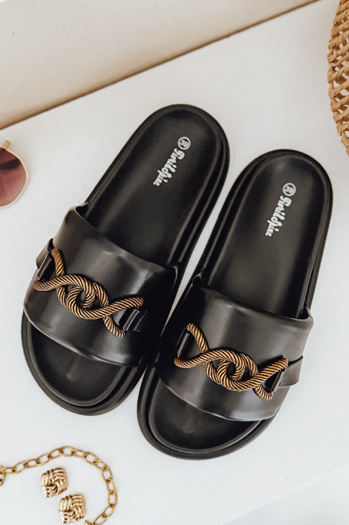 Klapki damskie BLACKKISS czarne Dstreet ZY0994