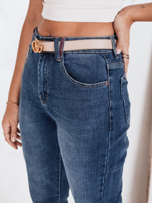 Jeansy damskie mom fit niebieskie Dstreet UY2773