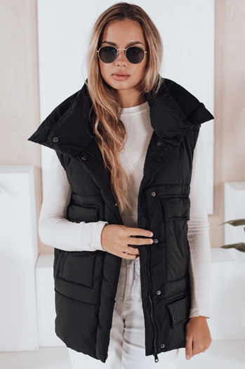 Kamizelka damska oversize OMALIS czarna Dstreet TY3286