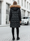 Kurtka damska zimowa VIRELIA pikowana z kapturem czarna Dstreet TY4937