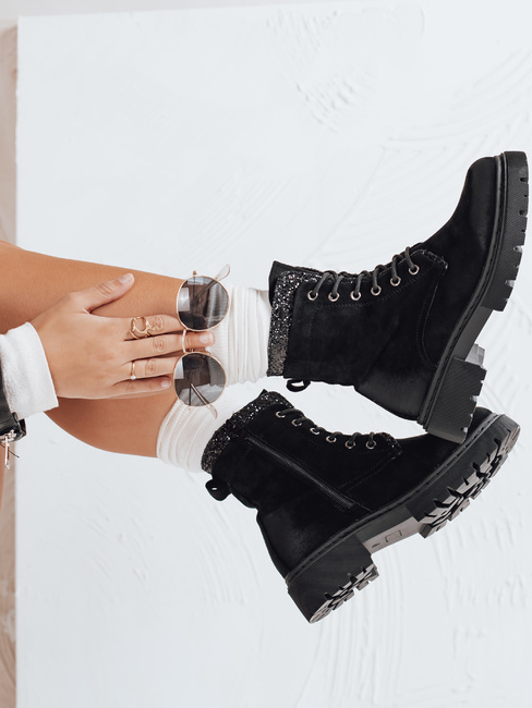 Botki damskie JUPITER czarne Dstreet ZY0399