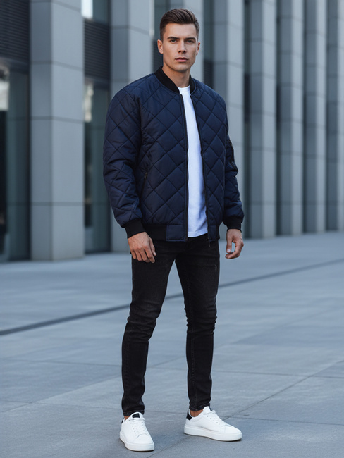 Kurtka męska pikowana bomber jacket granatowa TX2217