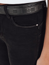 Spodnie jeansowe damskie BLACKIN typu skinny czarne Dstreet UY2221