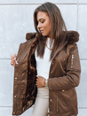 Kurtka zimowa damska parka GODDESS brązowa Dstreet TY3869