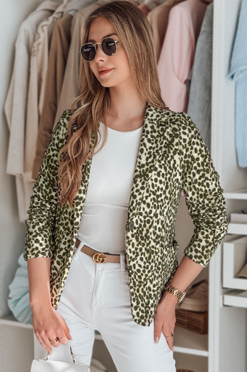 Marynarka damska taliowana MARABELL zielona Dstreet PY0129