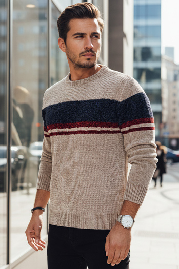 Sweter męski brązowy Dstreet WX2243z