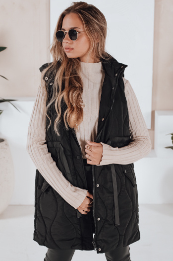 Kamizelka damska pikowana WELIA czarna Dstreet TY3294