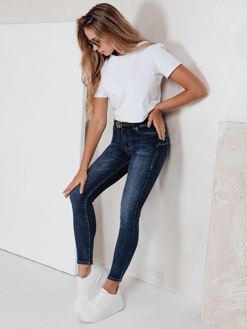 Jeansy damskie skinny granatowe Dstreet UY2789