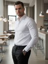 Koszula męska SLIM FIT elegancka gładka biała Dstreet DX2617