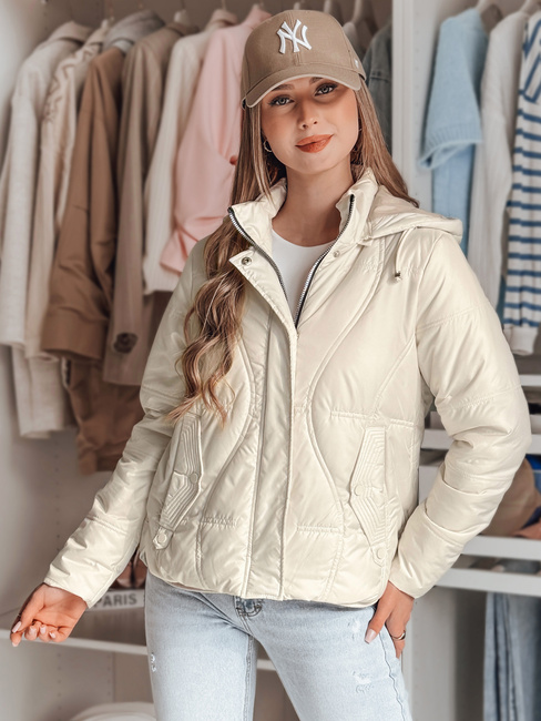 Kurtka przejściowa damska pikowana MARISSIA biała Dstreet TY4850