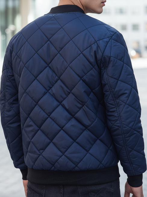 Kurtka męska pikowana bomber jacket granatowa TX2217