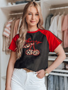 T-shirt damski z efektem 3D CEKINKA czarny Dstreet RY2865_1