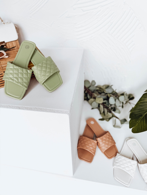 Klapki damskie SATELIVA zielone Dstreet ZY0971