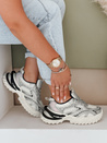 Sportowe sneakersy damskie srebrne Dstreet ZY1007