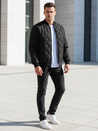 Kurtka męska pikowana bomber jacket czarna TX2215
