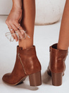 Botki damskie na obcasie kamelowe Dstreet ZY1317