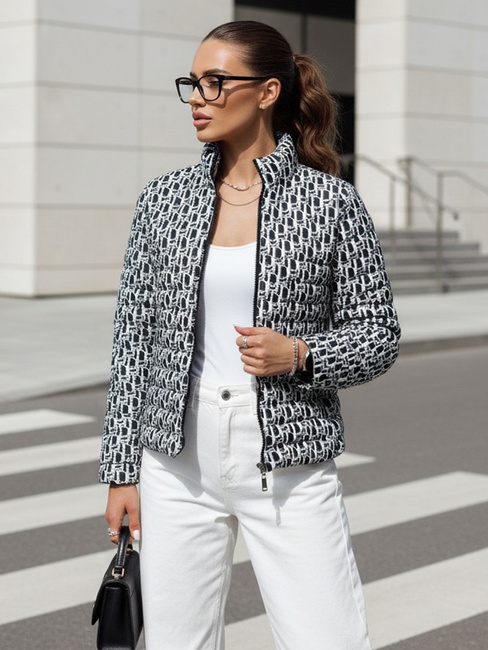 Kurtka przejściowa damska krótka pikowana MY DEAR czarna Dstreet TY4505