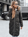 Kurtka damska zimowa pikowana z futerkiem czarna Dstreet TY5511