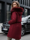 Kurtka zimowa damska parka z futerkiem bordowa Dstreet TY5114