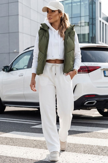 Kamizelka damska pikowana LIKEHUGS zielona Dstreet TY4977