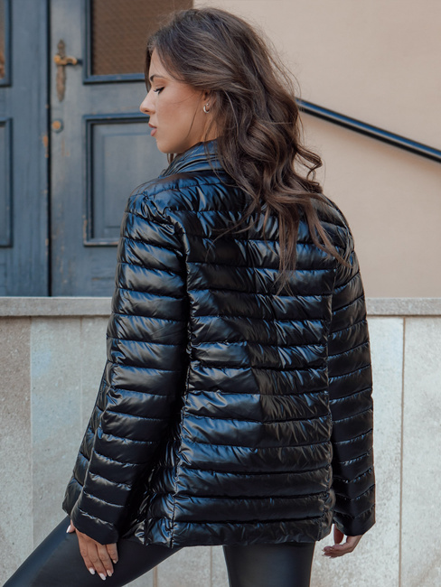 Pikowana kurtka przejściowa damska ze stójką BUSY BEE czarna Dstreet TY4538