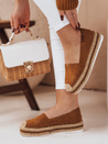 Espadryle damskie LANSI kamelowe Dstreet ZY0060