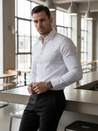 Koszula męska SLIM FIT elegancka gładka biała Dstreet DX2617