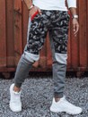 Spodnie męskie dresowe camo antracytowe Dstreet UX4427