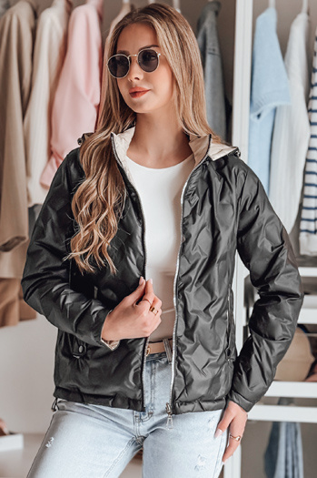 Kurtka przejściowa damska dwustronna SYLVIAN czarna Dstreet TY4861